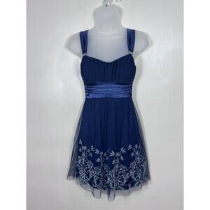 Taboo VTG Babydoll Dress Y2K Fairy Grunge Whimsigoth Mesh Beaded Prom Formal S